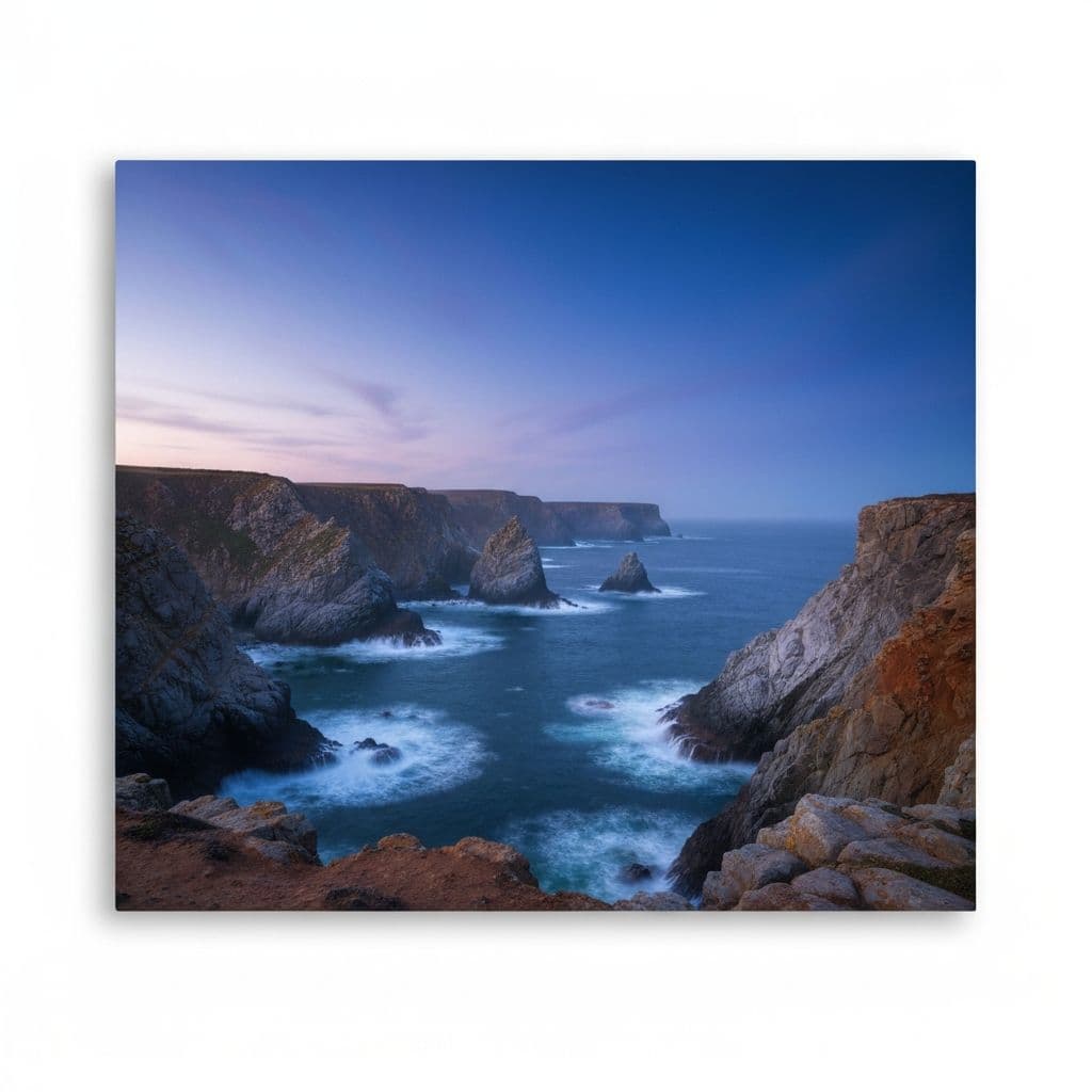 Ocean coastline with dramatic cliffs